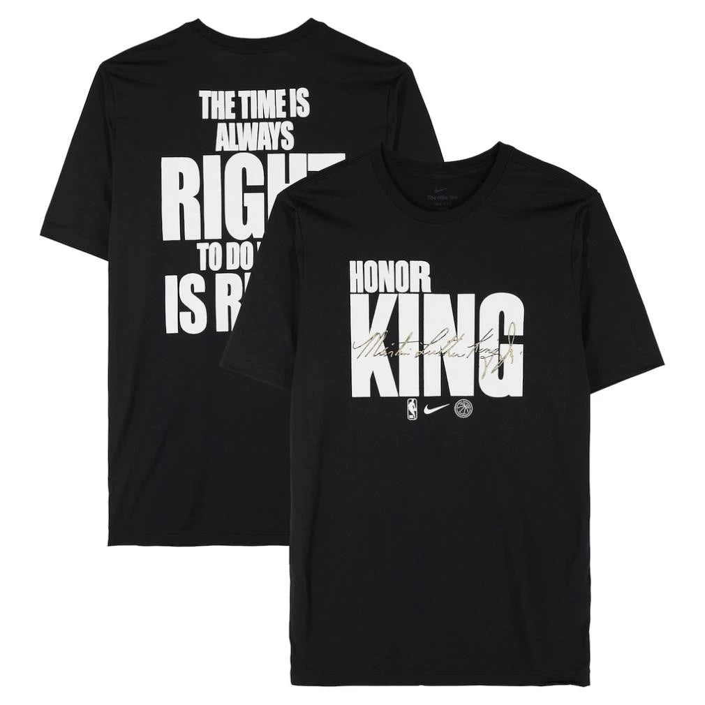 Atlanta Hawks Authentic Team-Issued Black MLK Shirt