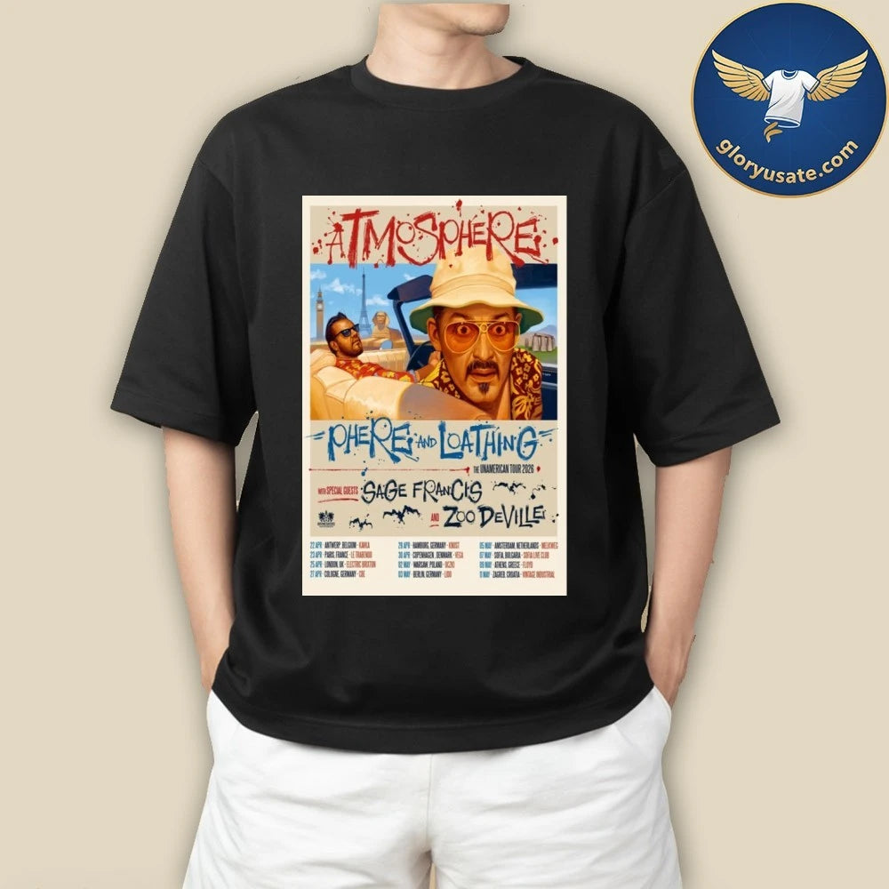 Atmosphere Sphere And Loathing The Unamerican Tour 2026 Poster Shirt