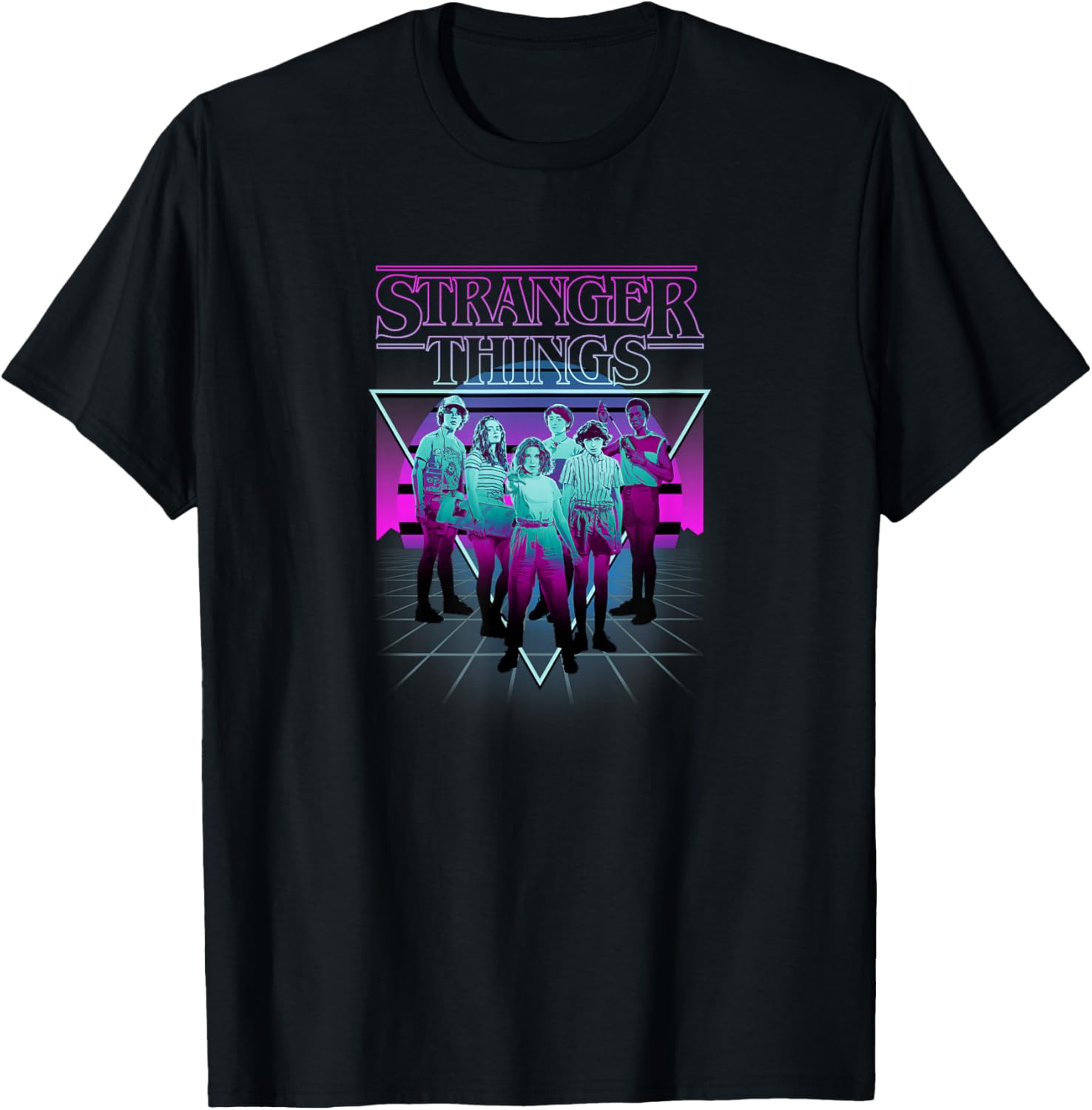 Group Shot Neon Triangle T-Shirt