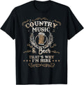 Vintage Country Music and Beer That's Why I'm Here Legends T-Shirt Small