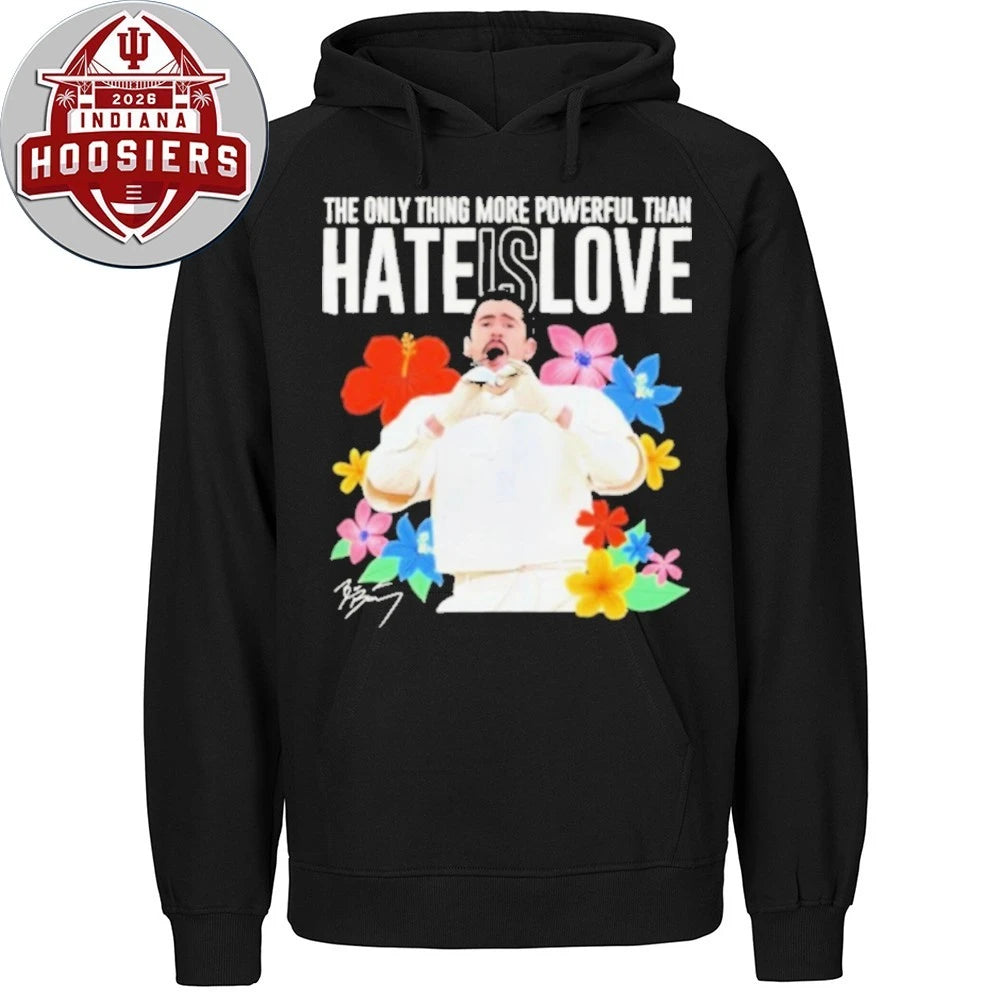 Bad Bunny Hate Is Love Floral Urban Music Fan Shirts