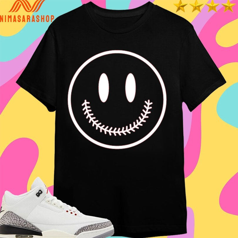 Baseball Smiley Face Shirts