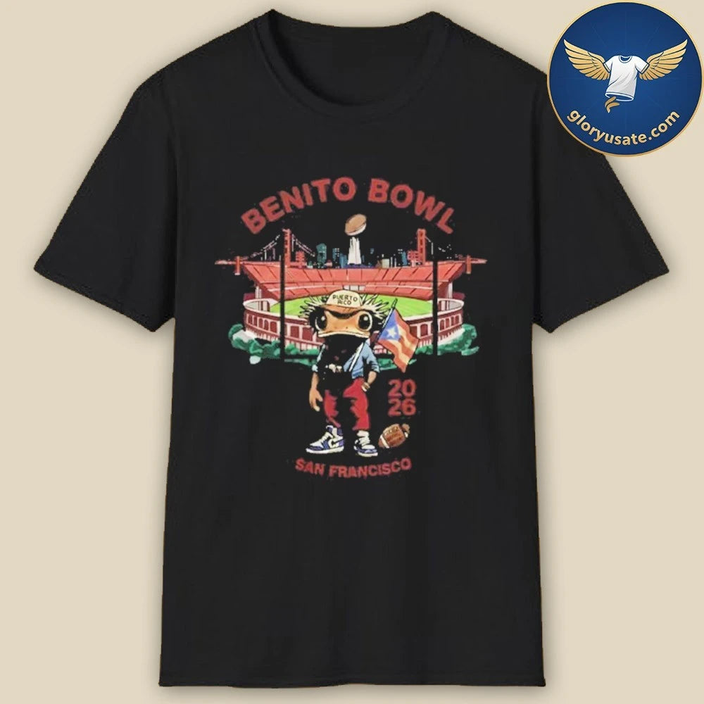 Benito Bowl 2026 Vintage Graphic Bad Bunny Inspired Retro Music Shirt