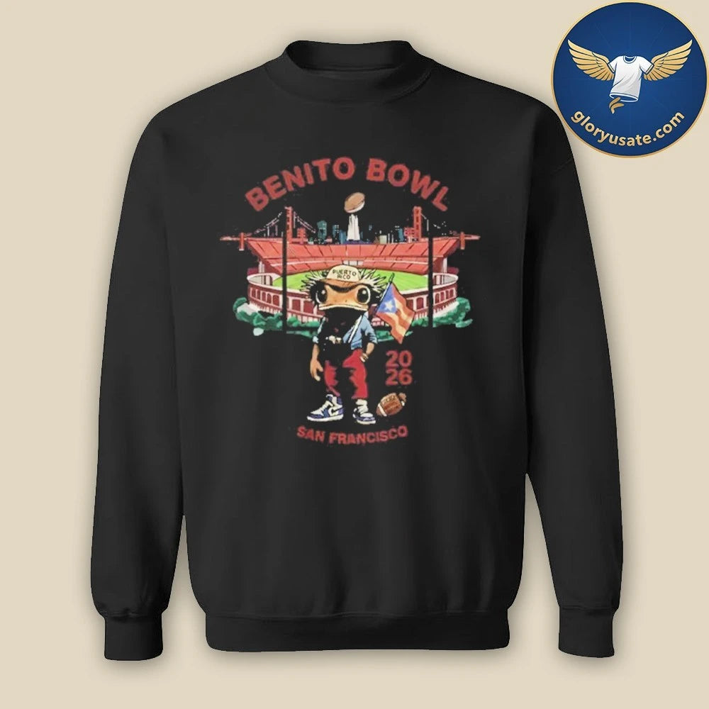 Benito Bowl 2026 Vintage Graphic Bad Bunny Inspired Retro Music Shirt