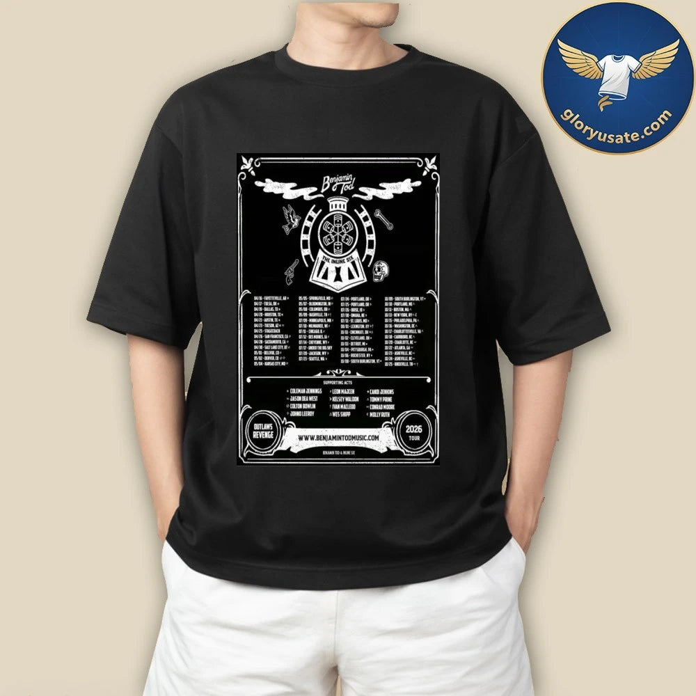 Benjamin Tod &amp; The Inline Six Outlaw’s Revenge Tour 2026 Poster Shirt