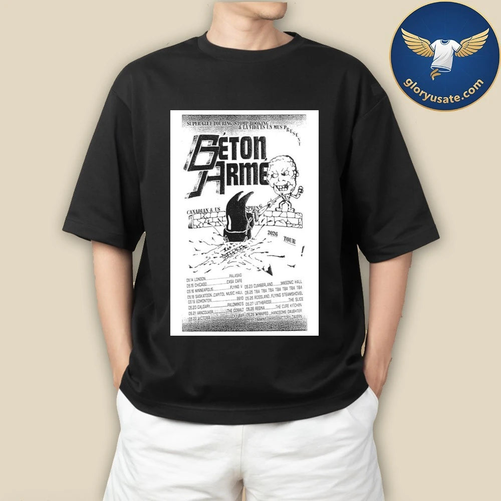 Beton Arme Canadian &amp; US Spring 2026 Tour Poster Shirt