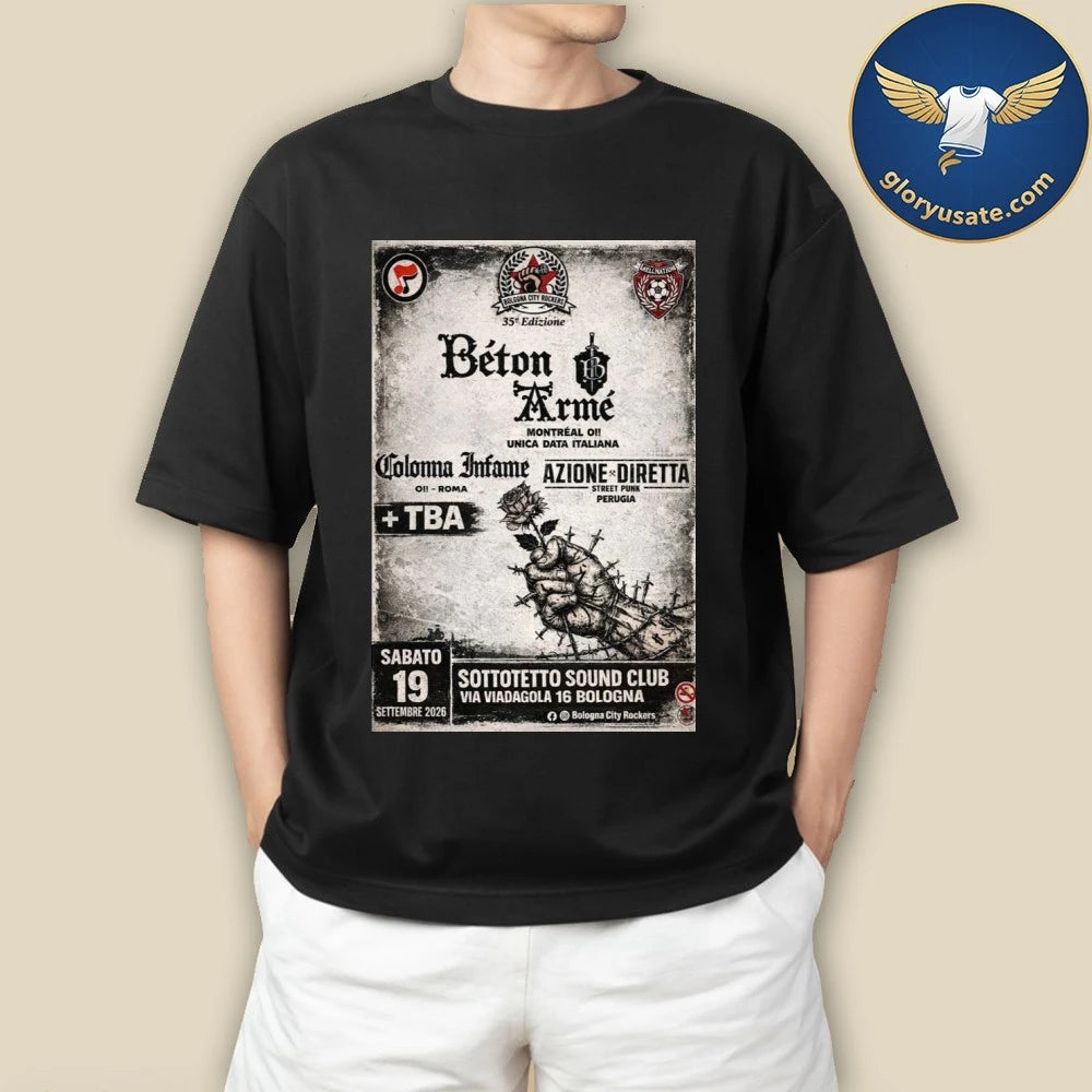 Beton Arme September 19 2026 Sottotetto Sound Club Bologna Poster Shirt