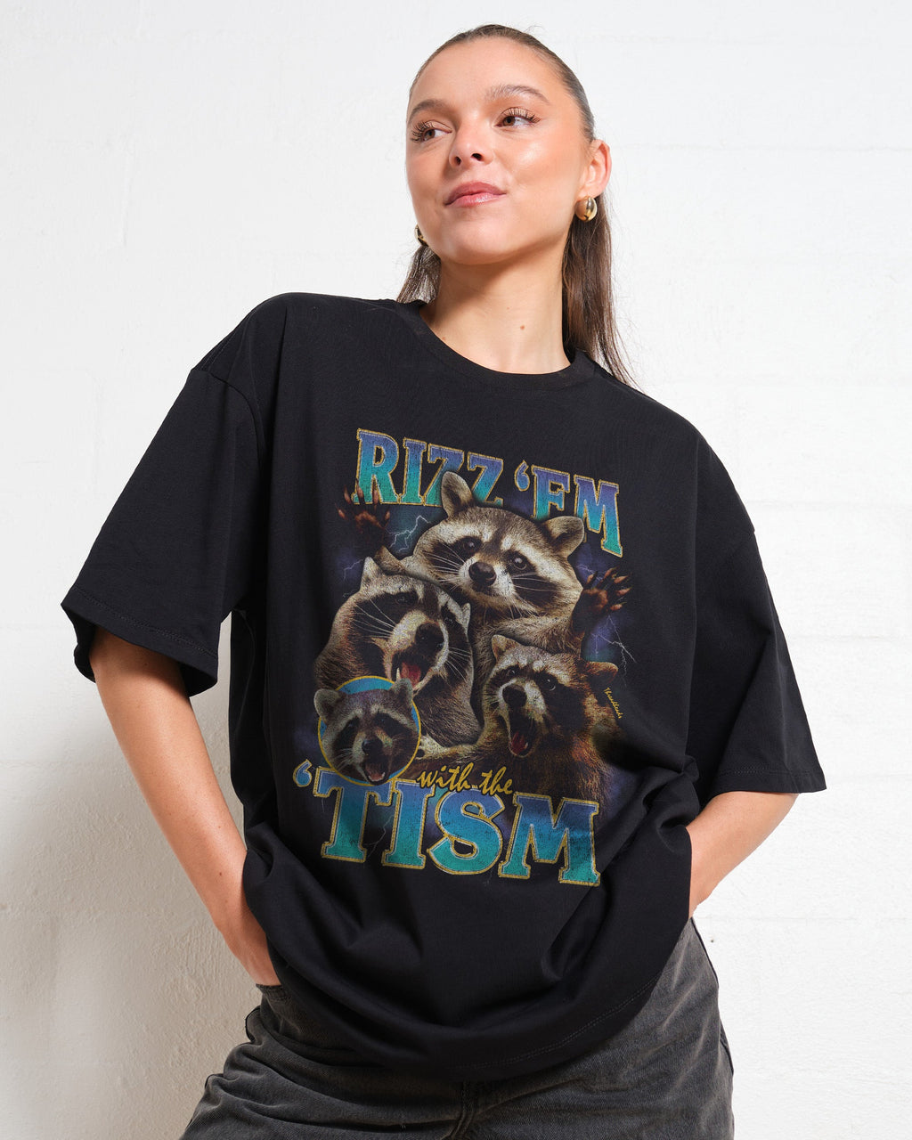 Rizz 'Em With the 'Tism Oversized Tee