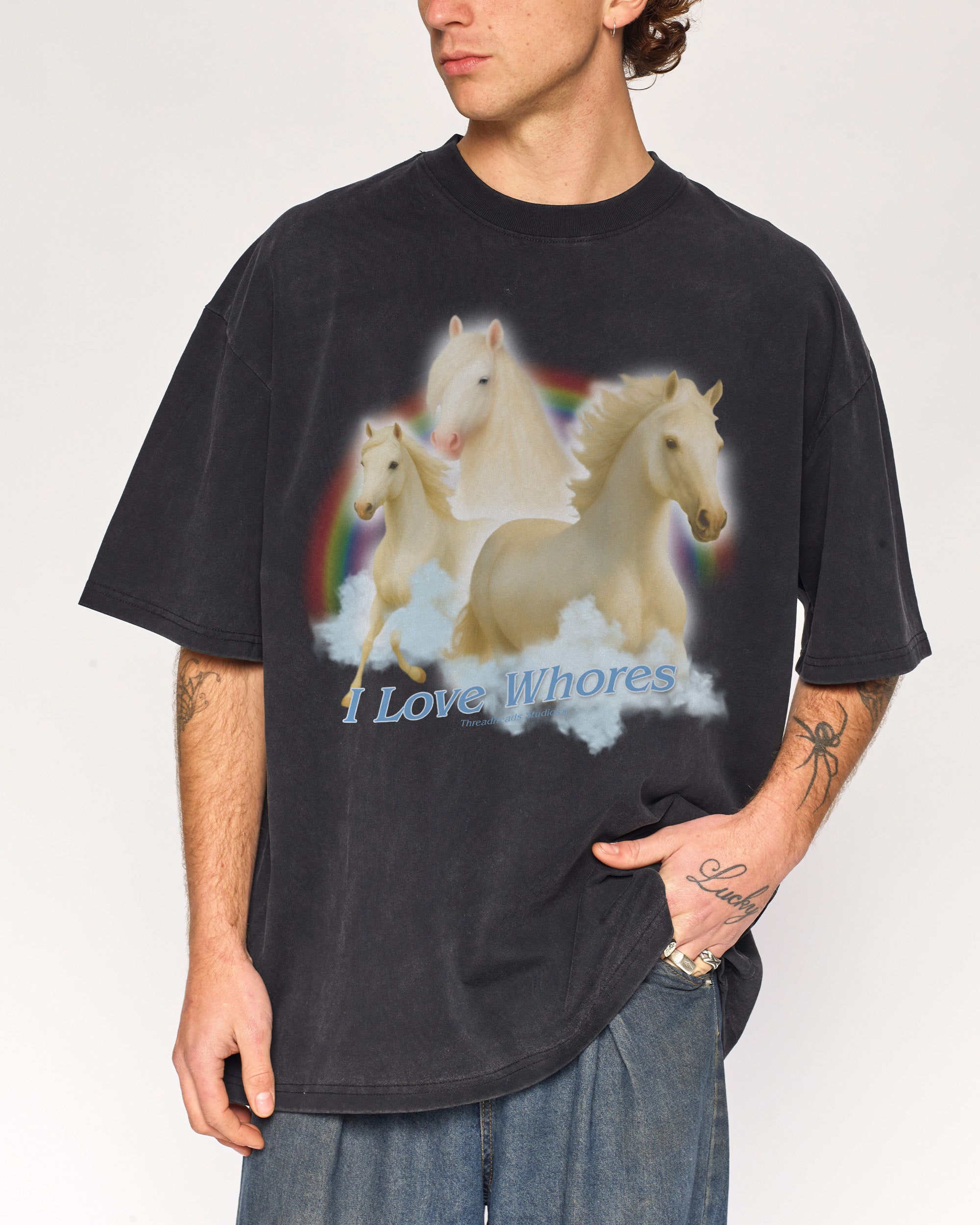 I Love Whores Oversized Tee