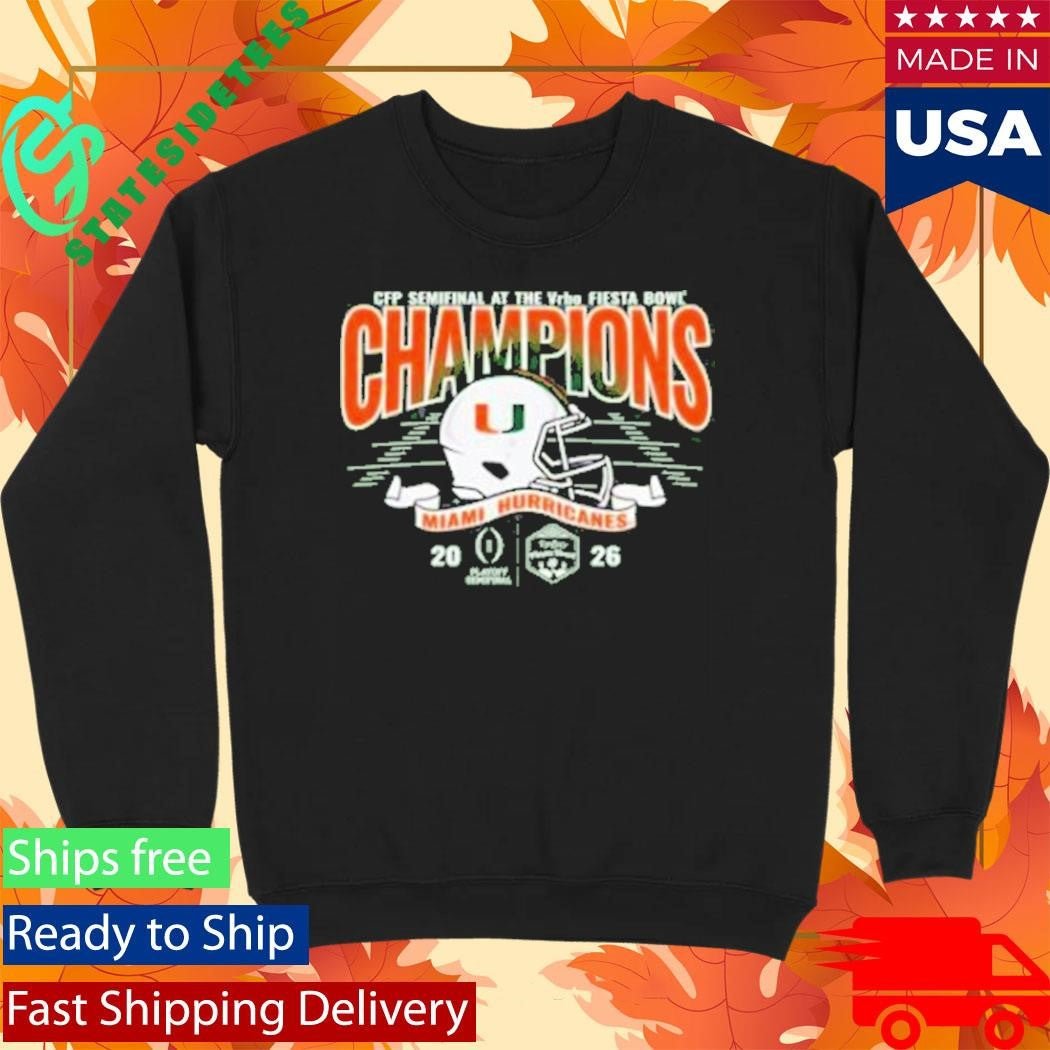 Blue 84 Miami 2026 Vrbo Fiesta Bowl Champions T-Shirt