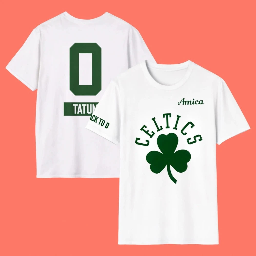 Boston Celtics Jayson Tatum Back to 0 Logo T-Shirt