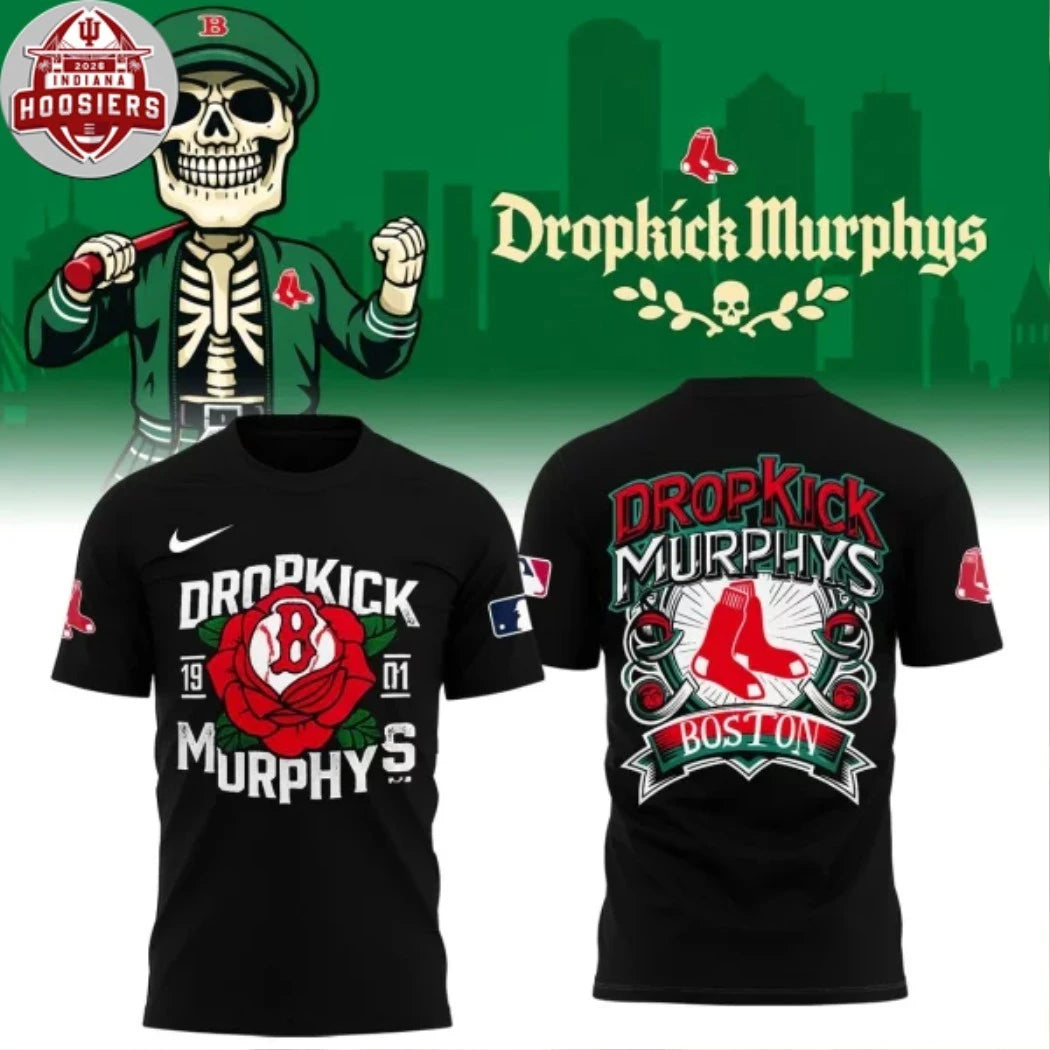 Boston Red Sox Dropkick Murphys Edition Black Hoodie T-Shirt