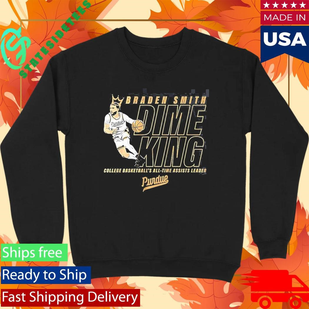 Braden Smith Dime King Purdue College Basketball’s All Time Assists Leader T-Shirt