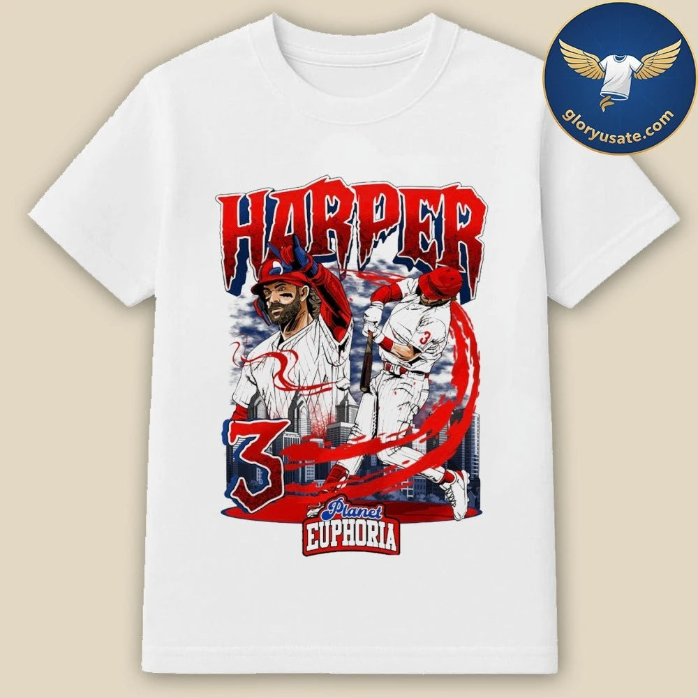 Bryce Harper Philadelphia Baseball Planet Euphoria Graphic Shirt