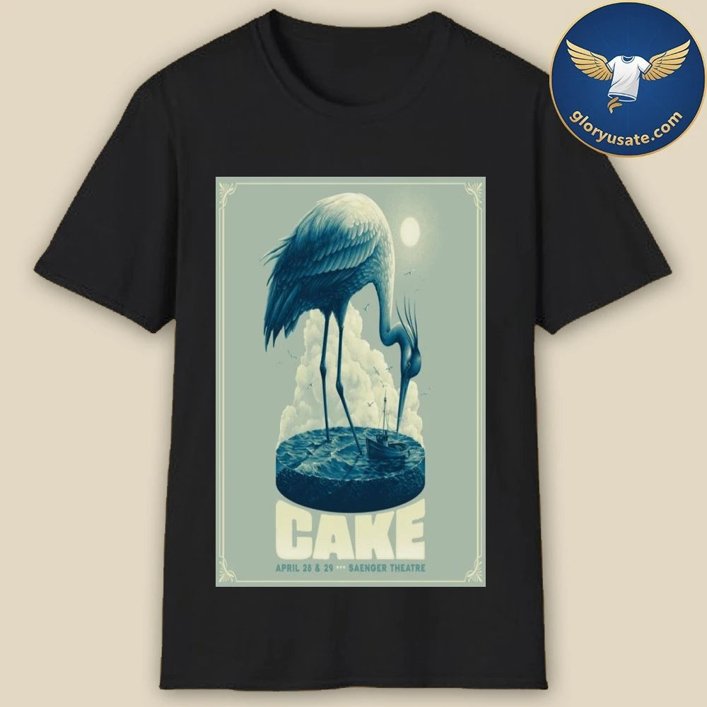 CAKE Saenger Theatre April 28-29 2026 Concert Poster Shirt