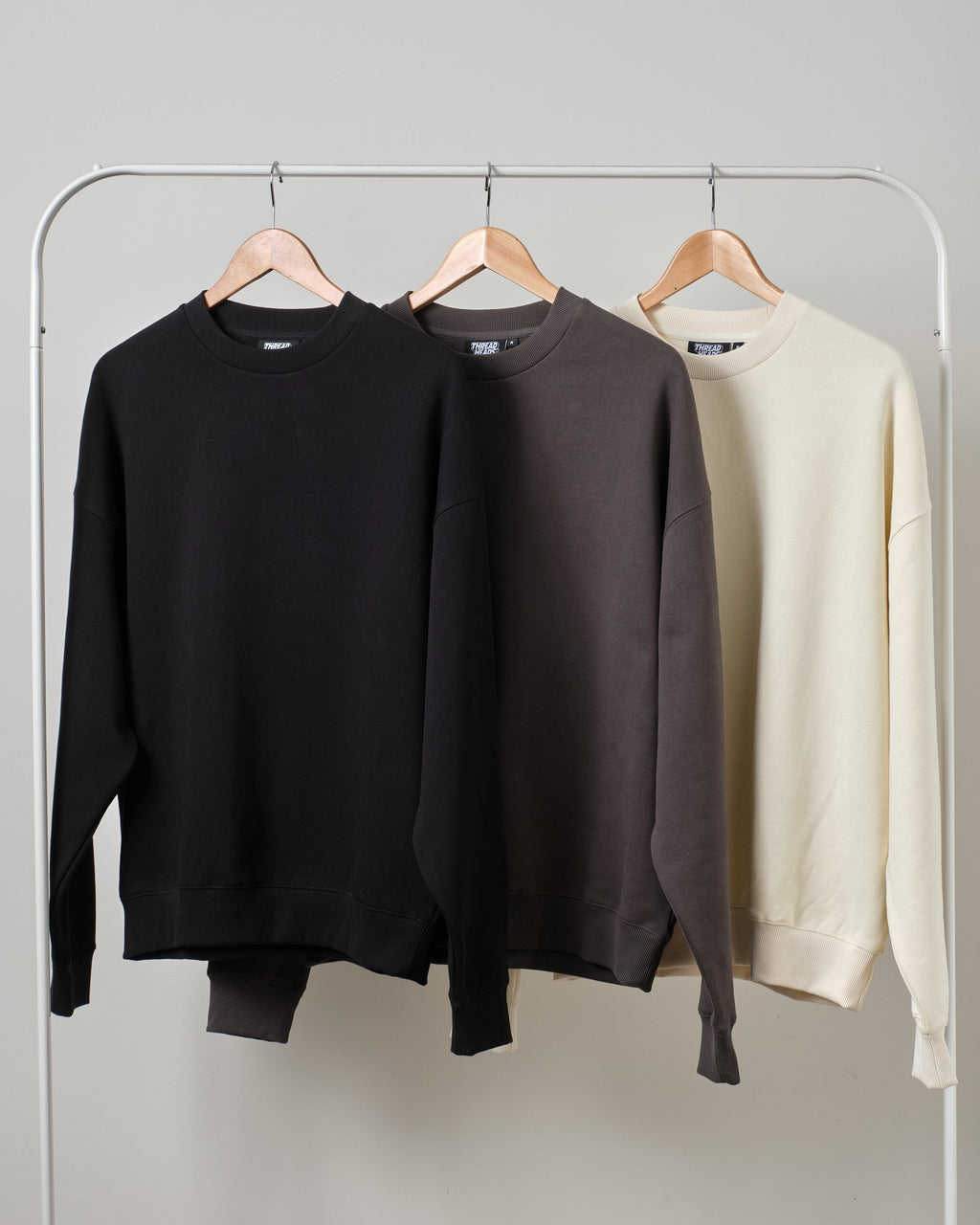 Classic Sweatshirt 3 Pack: Black, Charcoal, Natural