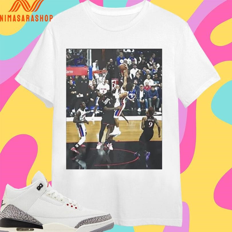 Cade Cunningham Dunking Over Drummond 2026 Shirts