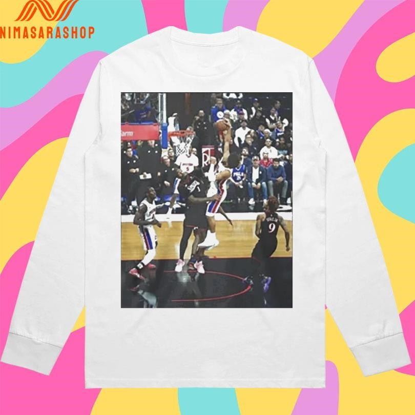 Cade Cunningham Dunking Over Drummond 2026 Shirts