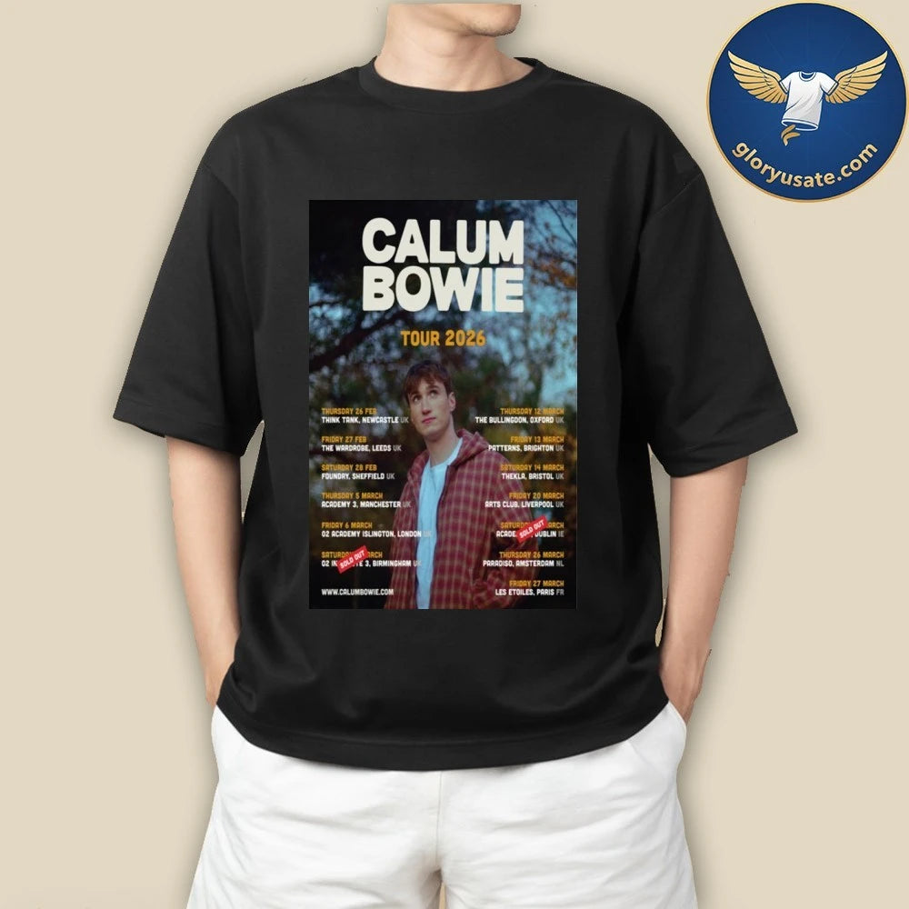 Calum Bowie Tour 2026 Poster Shirt