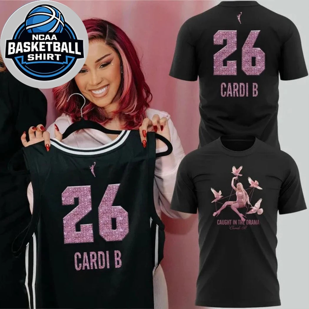 Cardi B Little Miss Drama Tour x WNBA 2026 Two Sided Shirt