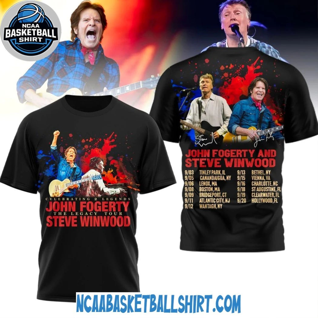 Celebrating 2 Legends John Fogerty The Legacy Tour Steve Winwood Shirt