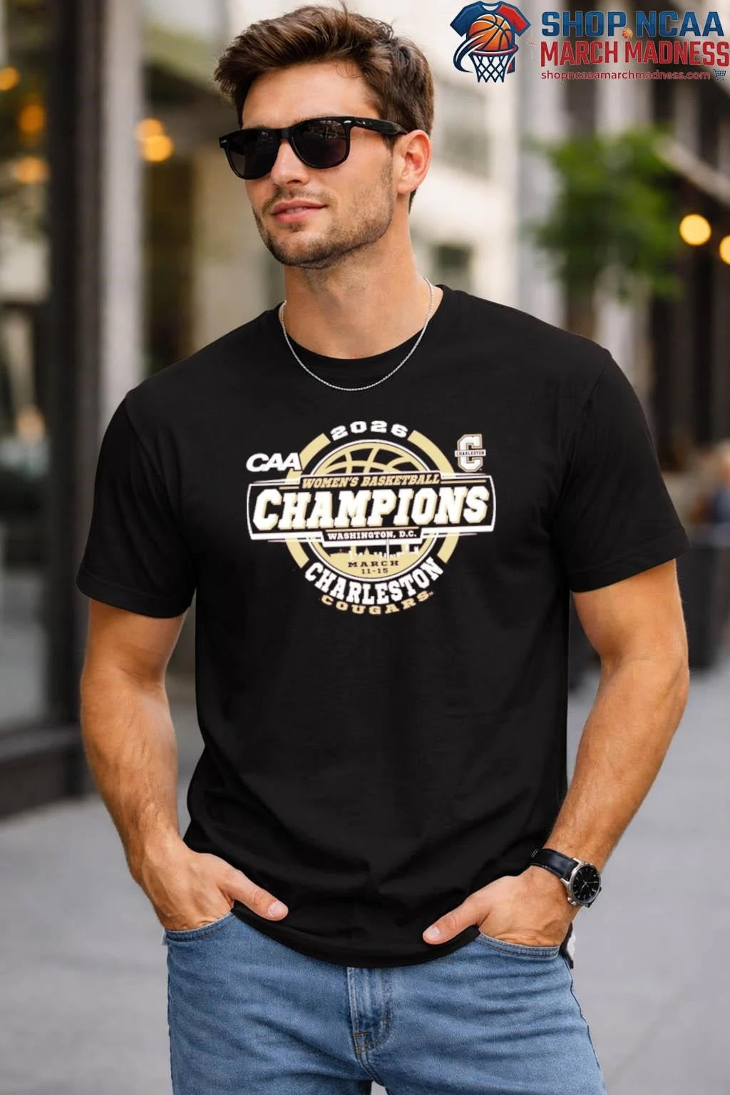 Charleston Cougars 2026 CAA Women’s Basketball Tournament Champions T-Shirt