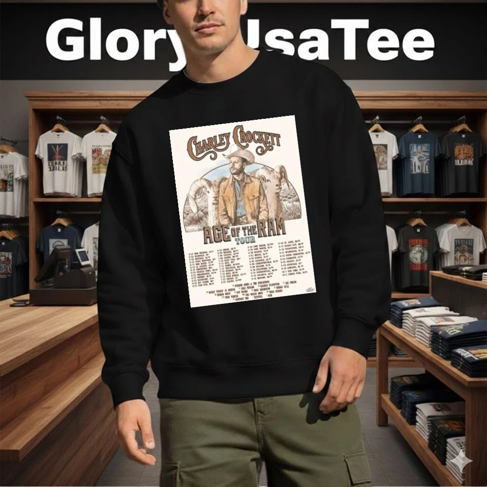 Charley Crockett Age Of The Ram Tour 2026 Schedule Tour Dates Poster Shirt