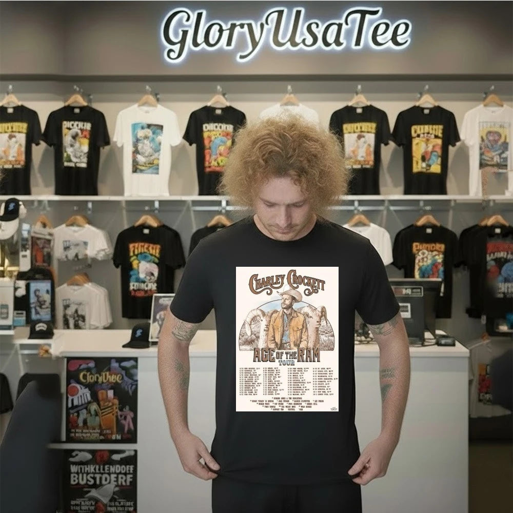 Charley Crockett Age Of The Ram Tour 2026 Schedule Tour Dates Poster Shirt