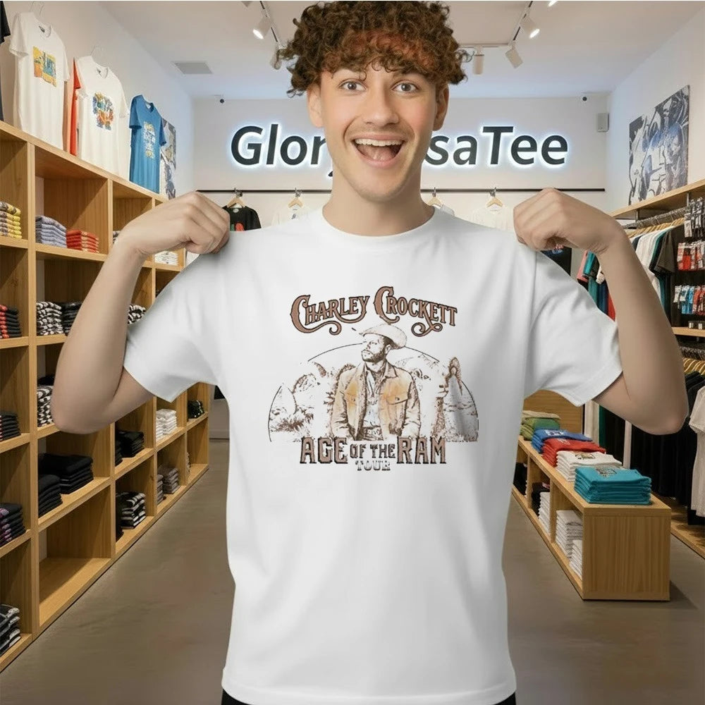 Charley Crockett Age Of The Ram Tour 2026 Schedule Tour Shirt