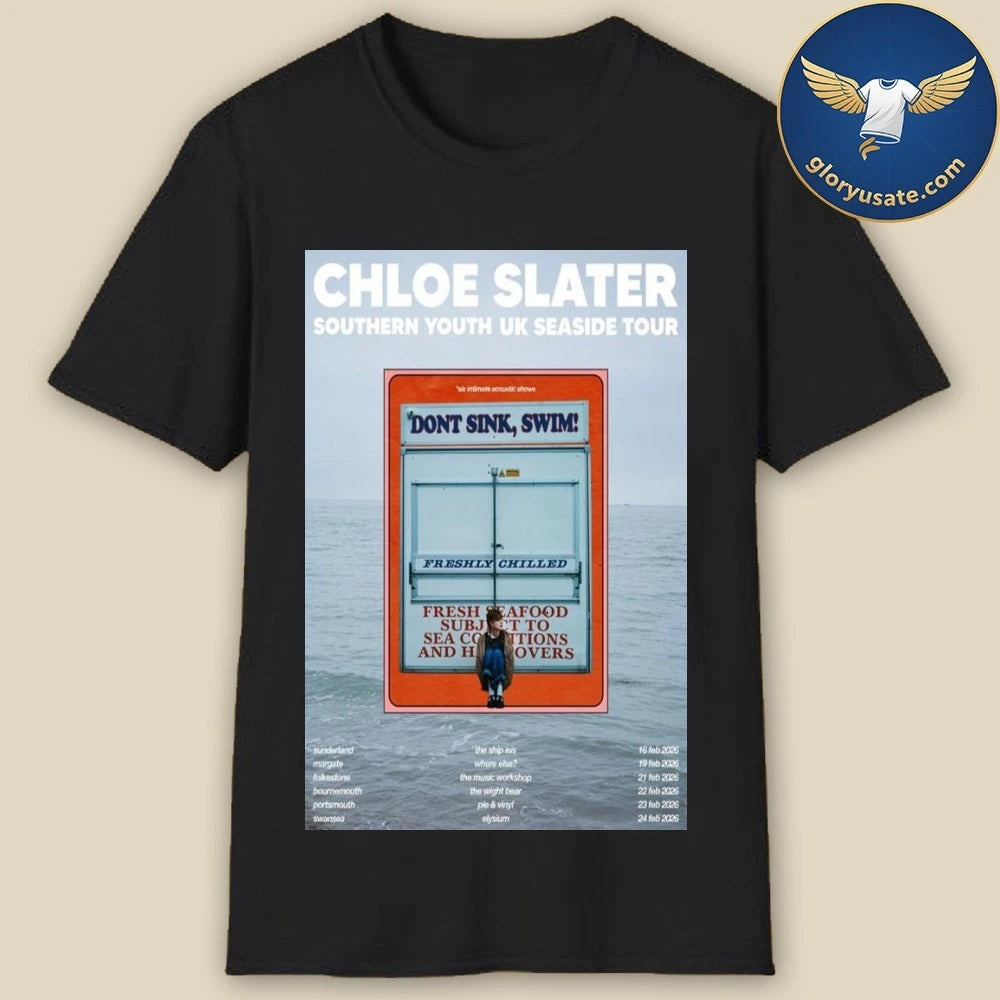 Chloe Slater Southern Youth UK Seaside Tour 2026 Poster Shirt