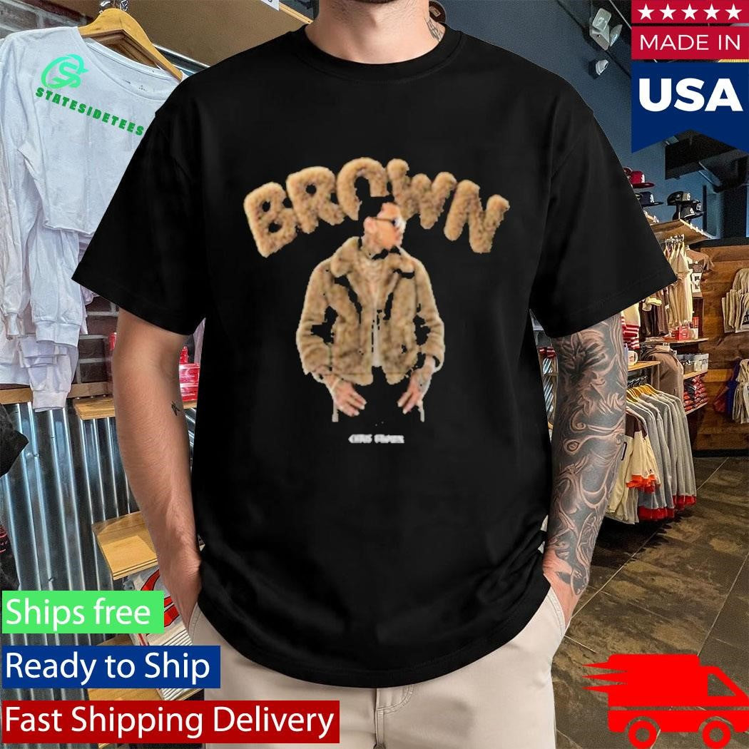 Chris Brown Fuzzy Brown Shirt