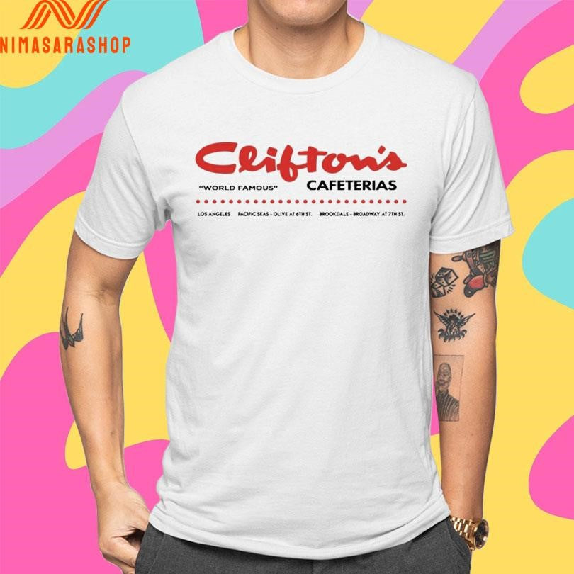 Clifton’s Cafeterias World Famous Los Angeles Pacific Seas Olive At 6th St Brookdale-broadway At 7th St Shirts