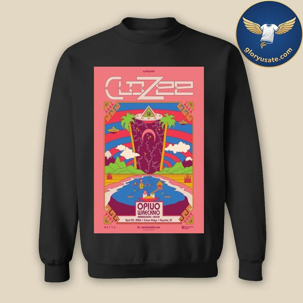 CloZee Apr 25 2026 Echoa Ridge in Kapolei Hawaii Tour Poster Shirt