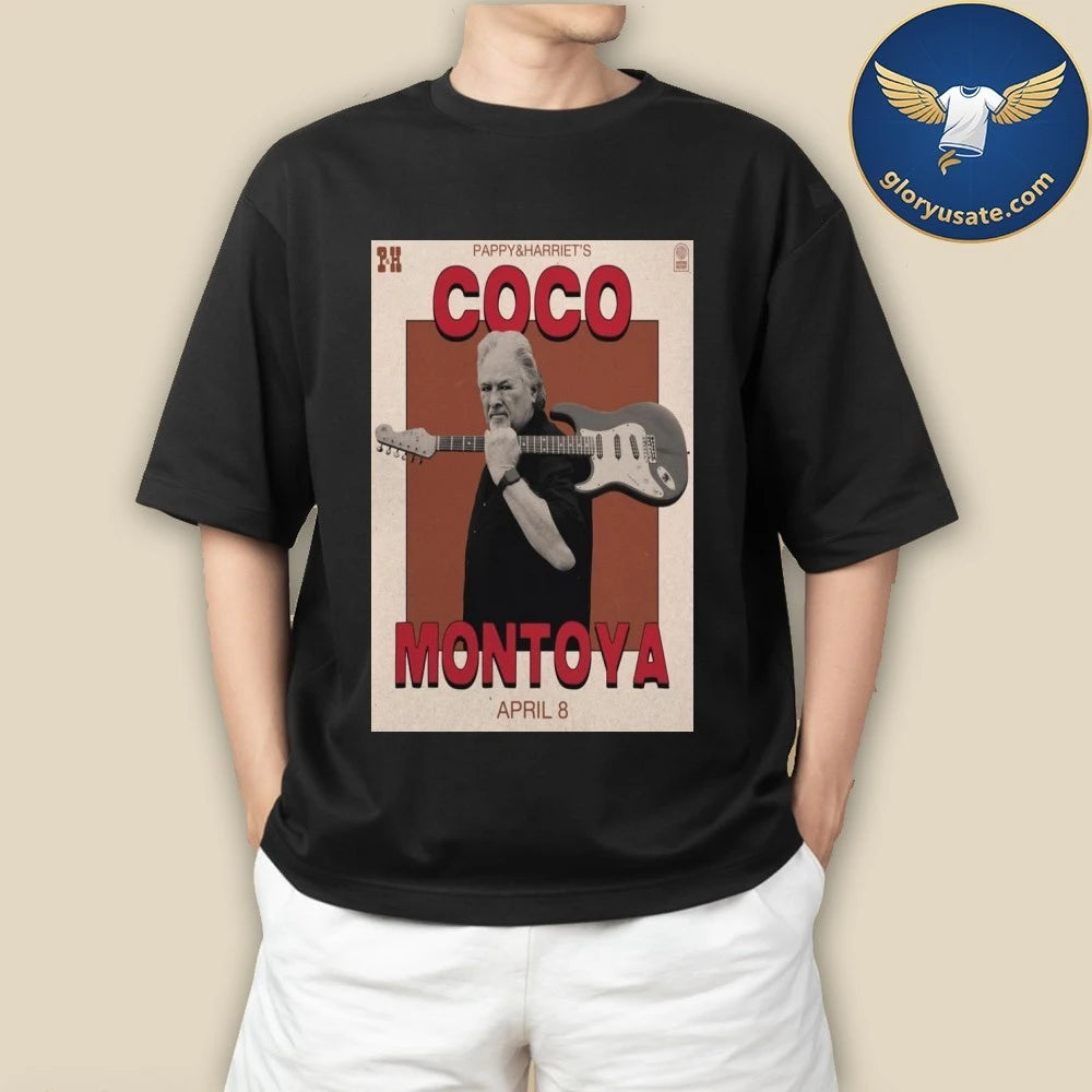 Coco Montoya Pappy &amp; Harriet’s April 8 2026 Concert Poster Shirt