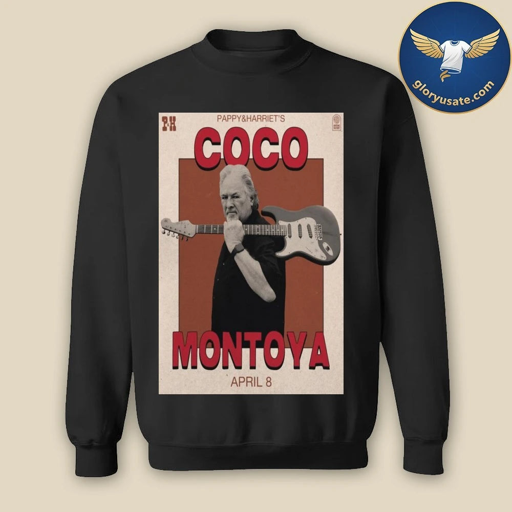 Coco Montoya Pappy &amp; Harriet’s April 8 2026 Concert Poster Shirt