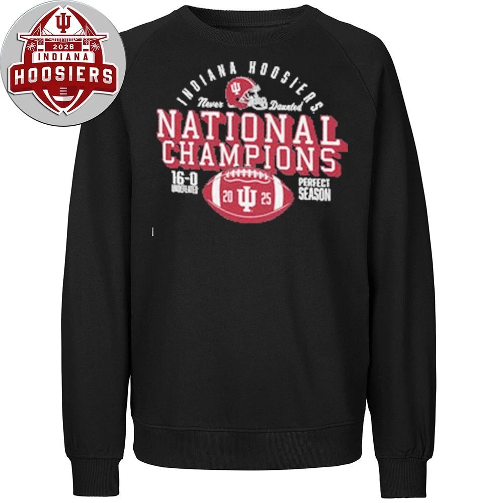 College Football Playoff 2026 Retro Brands Indiana National Championship Perfect Season T-Shirt
