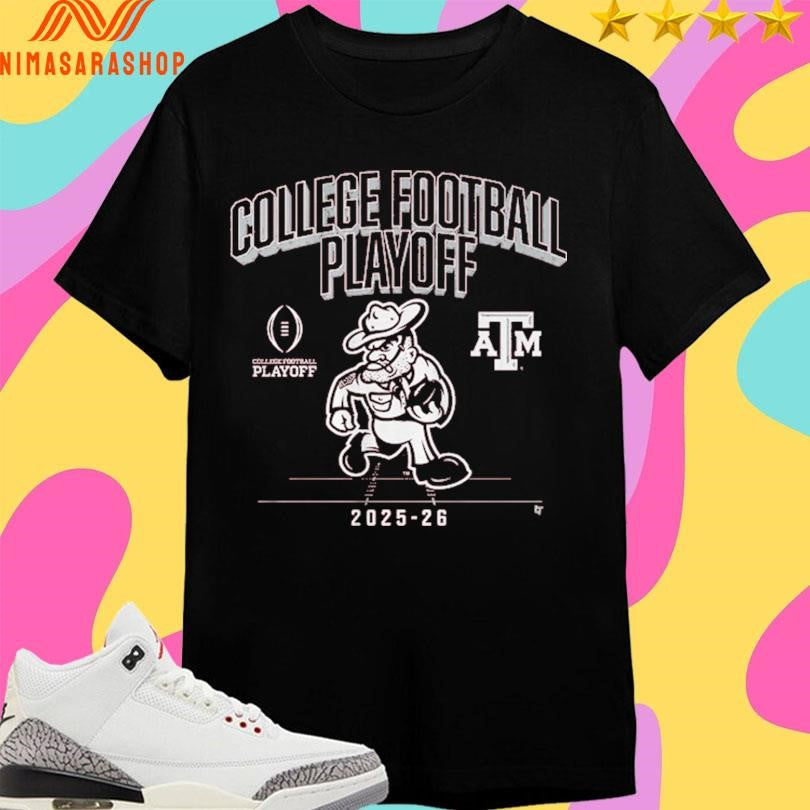 College Football Playoff Texas A&amp;M Football 2025 Mascot Shirts