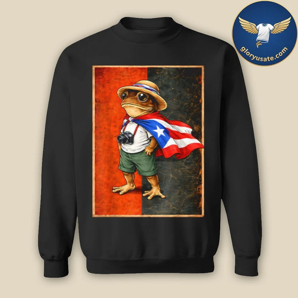 Coqui Frog Puerto Rico Flag Puerto Rican Taino Boricua Shirt
