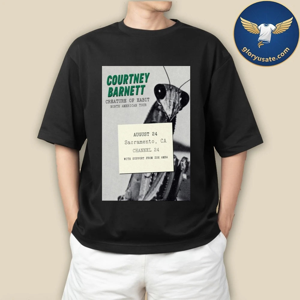 Courtney Barnett Aug 24 2025 Channel 24 Sacramento CA Poster Shirt