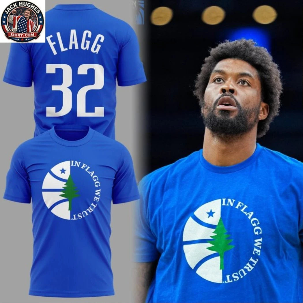 Dallas Mavericks 2026 In Flagg We Trust #32 Logo Two Sided Graphic T-Shirt