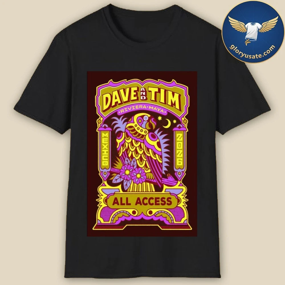 Dave &amp; Tim Riviera Maya Tour 2026 Mexico Poster Shirt