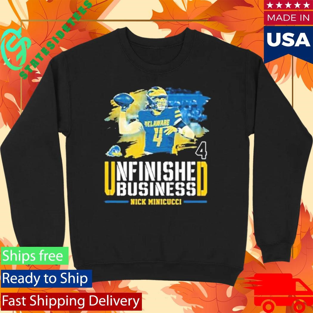 Delaware Ncaa Football Nicholas Minicucci Unfinished Business Comfort Colors Shirt