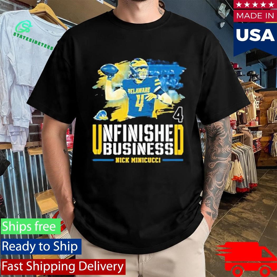 Delaware Ncaa Football Nicholas Minicucci Unfinished Business Comfort Colors Shirt