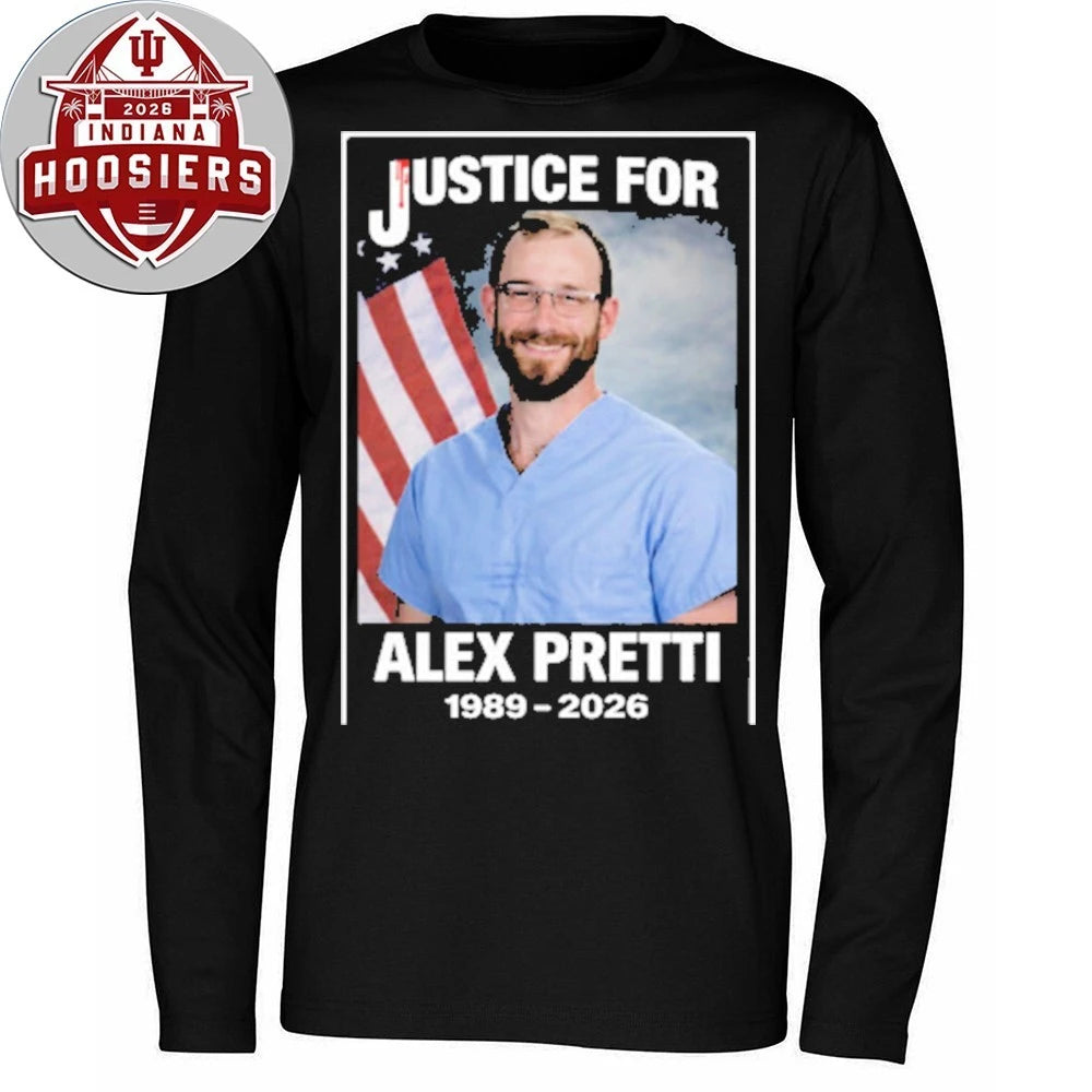Demanding justice for Alex Jeffery Pretti 1988-2026 American Flag Hoodie T-Shirt