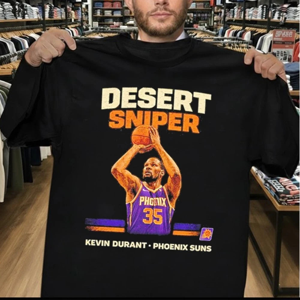 Desert Sniper Kevin Durant KD 35 Phoenix Suns Basketball Graphic Shirt