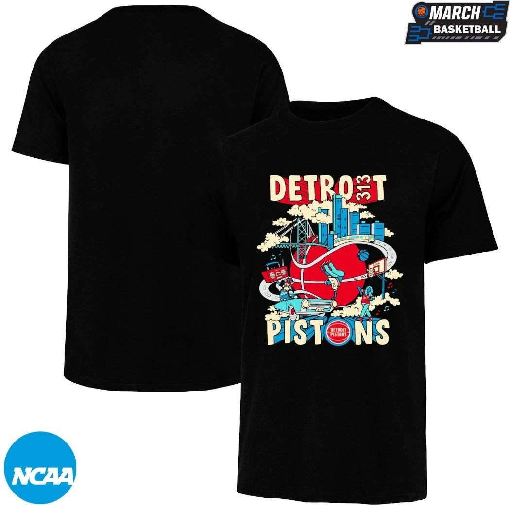 Detroit Pistons 313 Motor City Motion T-shirts