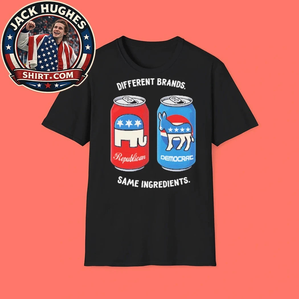 Different Brands Same Ingredients Bipartisan Unity Political Humor Shirt