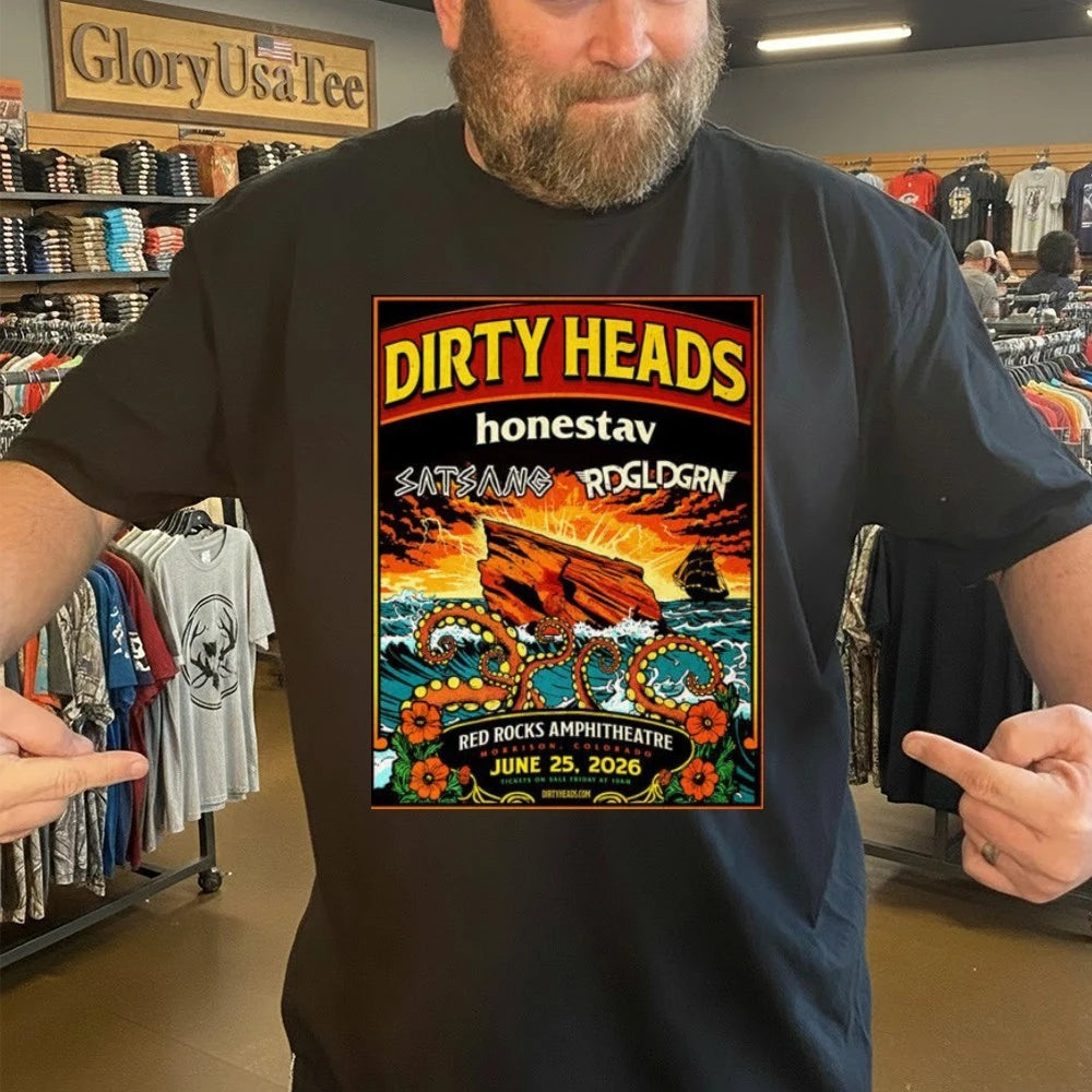 Dirty Heads Venue Poster Show At Red Rocks Amphitheatre On June 25 2026 Morrison Colorado Poster Shirt