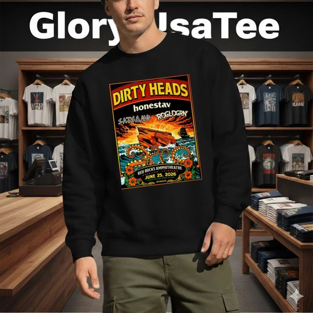 Dirty Heads Venue Poster Show At Red Rocks Amphitheatre On June 25 2026 Morrison Colorado Poster Shirt