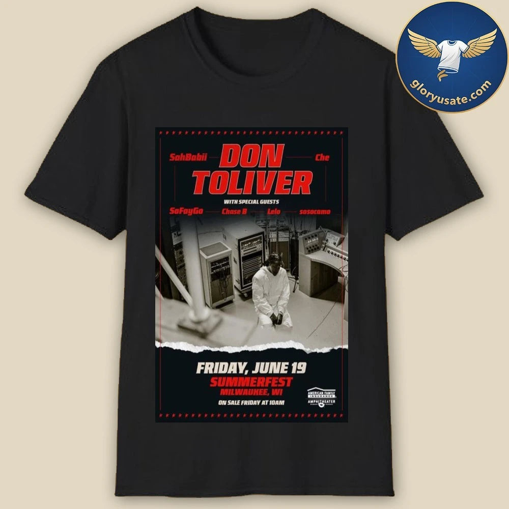 Don Toliver Milwaukee, WI June 19 2026 Concert Poster Shirt